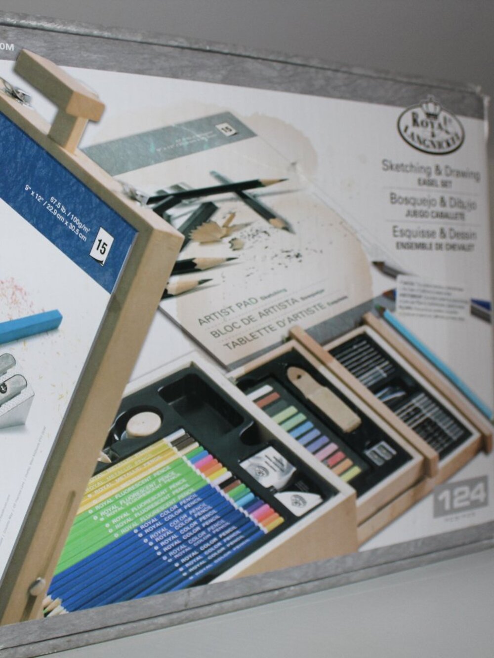 Royal & Langnickel Essentials 124 Piece Sketch And Draw Art Set New REA6250-3T